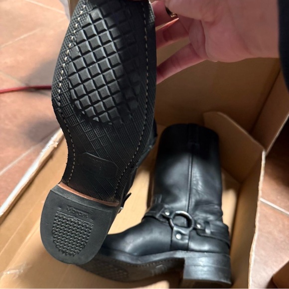 Frye Black Harness Leather Boots - Picture 6 of 7